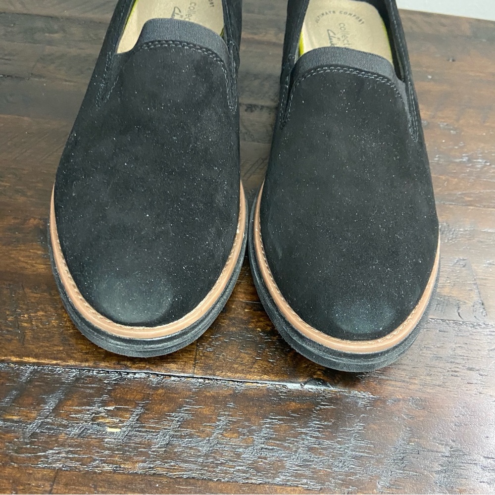 Clarks Women's Collection Sharon Dolly Shoes Black Suede Size 8.5 - Picture 5 of 9